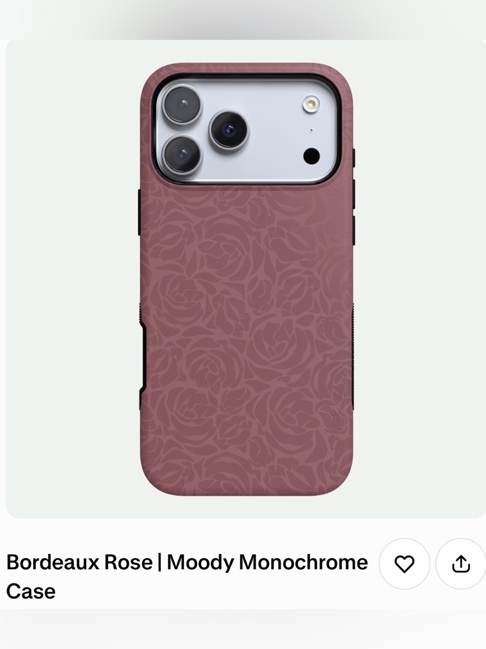 Bordeaux Rose Bold  iPhone 17 Pro Max Case - Picture 14 of 14
